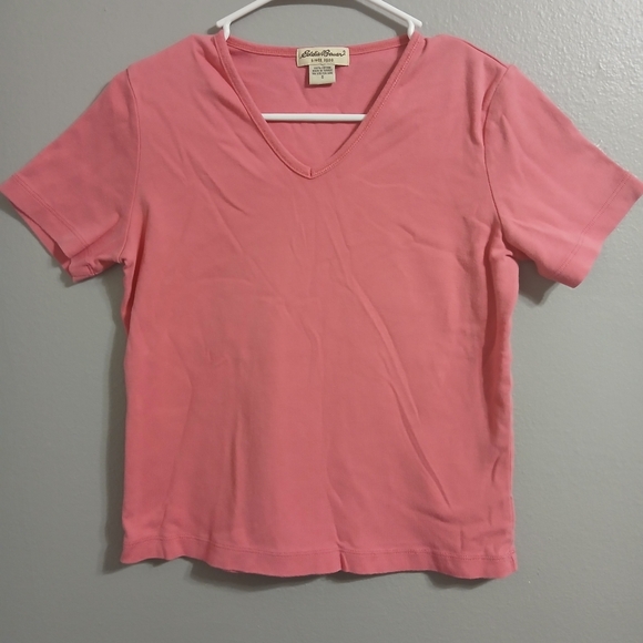 Eddie Bauer Tops - Eddie Bauer Pink V-Neck Women's Top